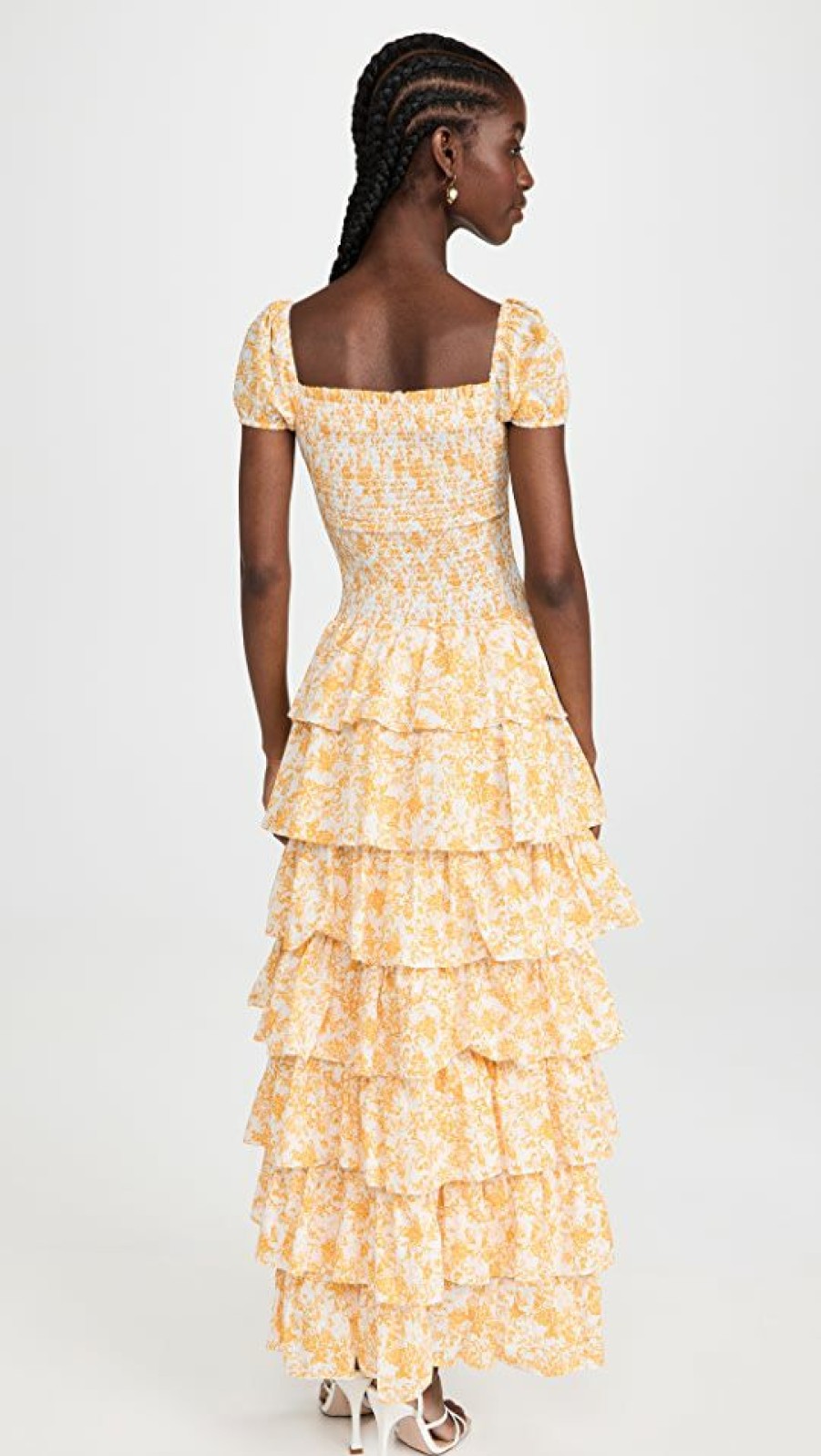 Casual Dresses * | Deals Caroline Constas Malta Gown Yellow Toile