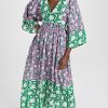 Casual Dresses * | Coupon Mille Adele Dress Purple Rose Patchwork