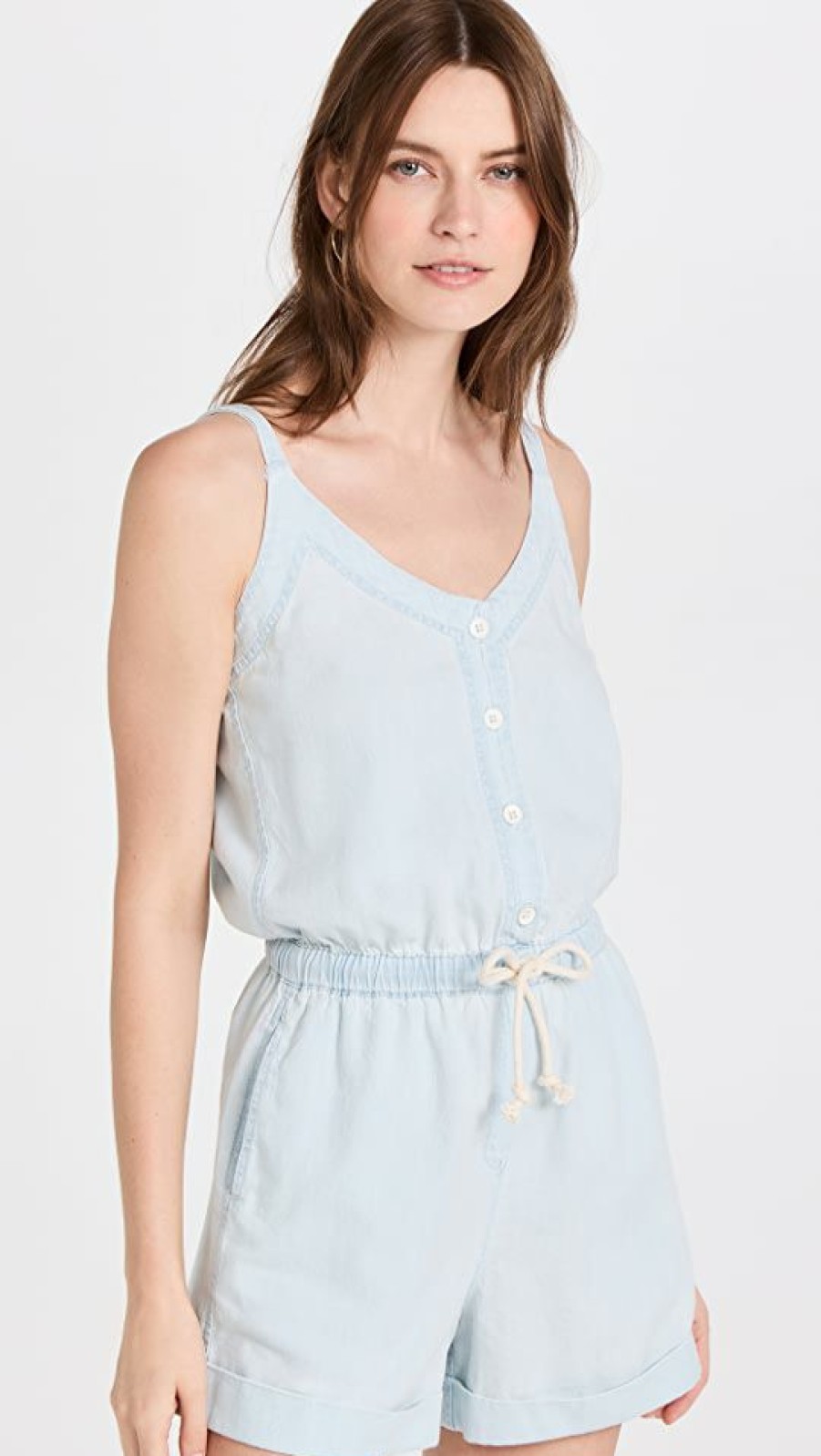 Rompers * | Cheapest Splendid Kit Romper Washed Indigo