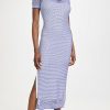 Casual Dresses * | Best Deal Staud Oceane Dress Blue Iris/White