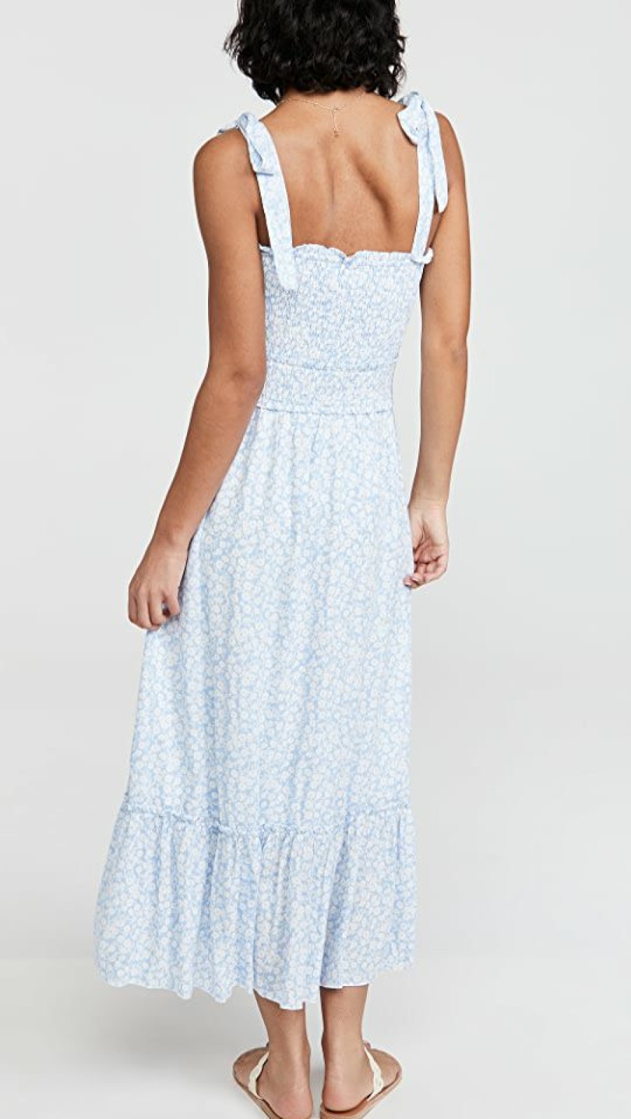 Casual Dresses * | Brand New Lost + Wander Endless Summer Maxi Dress Sky Blue/White