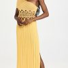 Casual Dresses * | Best Pirce Christopher Esber Crochet One Shoulder Dress Saffron