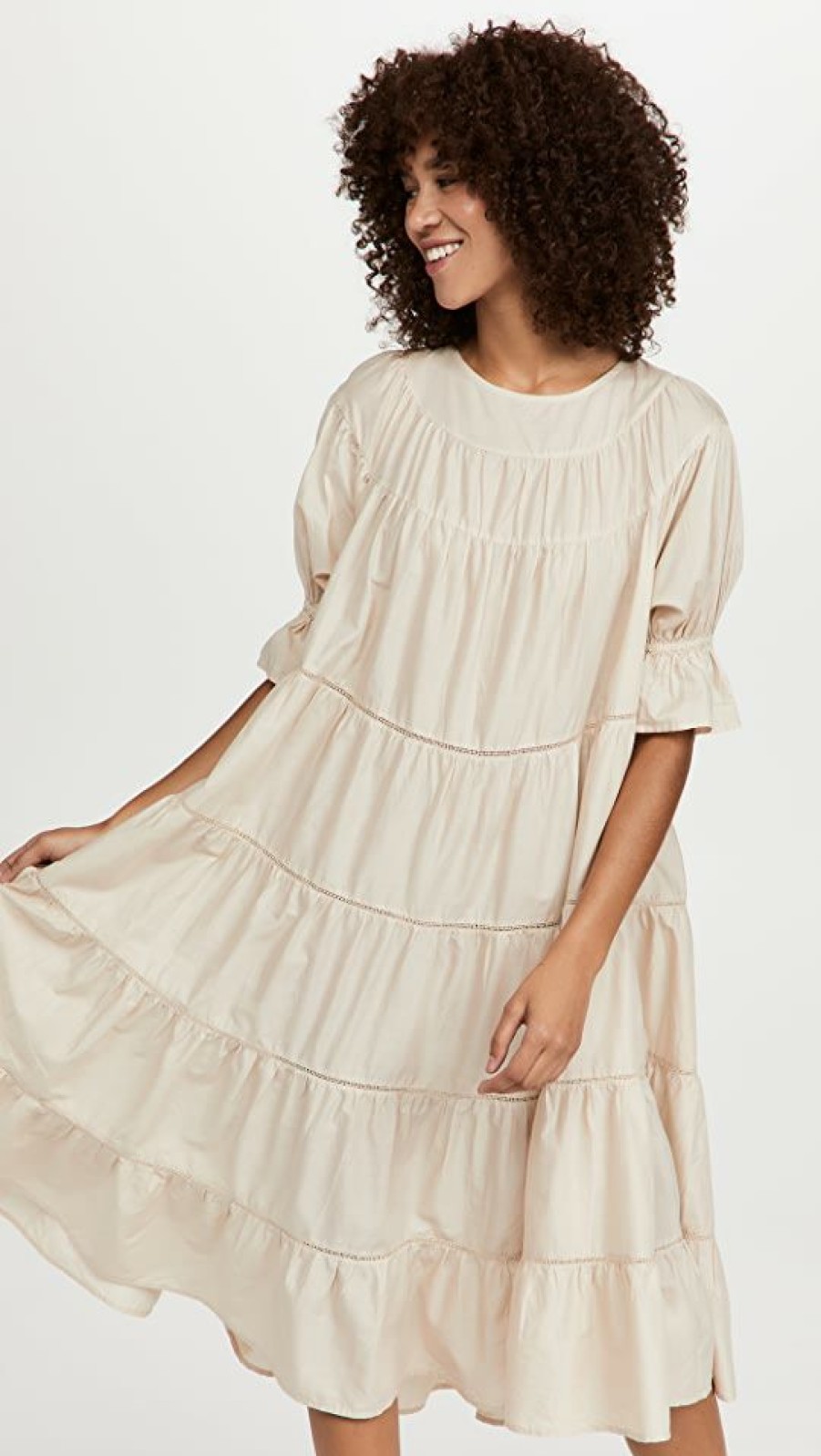 Casual Dresses * | Brand New Merlette Paradis Dress Light Beige