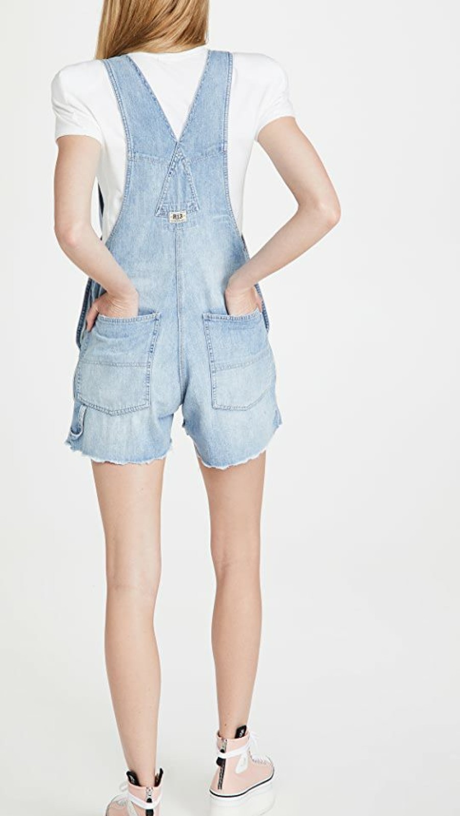 Rompers * | Discount R13 Overall Shorts Elton Blue